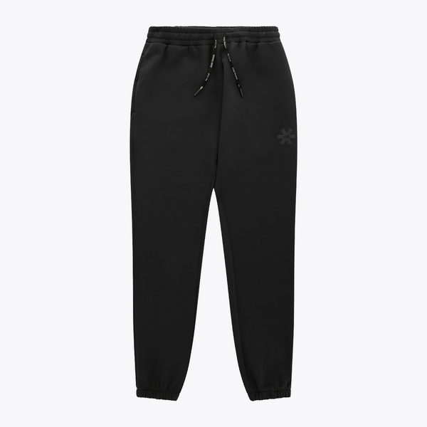 Black unisex sweatpants with elastic waistband and adjustable drawstring #Black