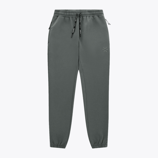 Unisex dark grey melange sweatpants with elastic waistband and drawstring ties #DarkGreyMelange