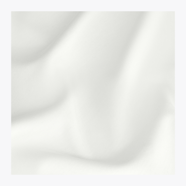A close-up of white fabric with soft folds and a smooth texture, presented as a material or color sample. | Osaka World USA #White