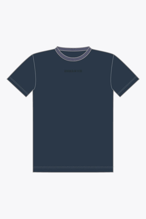 Osaka Intraloom Boxy Tee | Navy