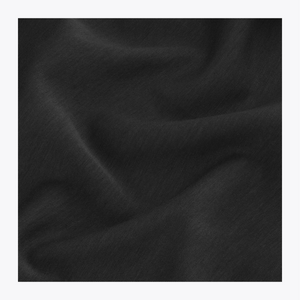 A close-up of black fabric with soft folds and a smooth texture, presented as a material or color sample. | Osaka World USA #Black