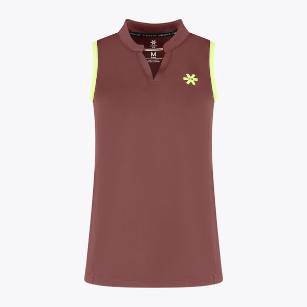 Osaka Women Court Tank Top #Peppercorn | Front of Tank top