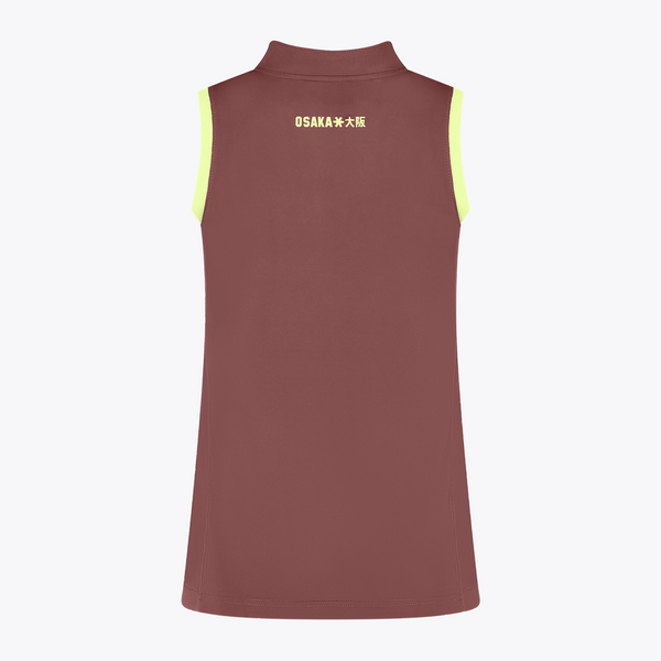 Osaka Women Court Tank Top #Peppercorn | Back of Tank top
