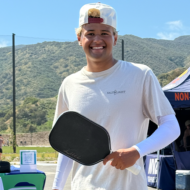 Andrew Garcia Osaka Pickleball Athlete getting ready to play a match
