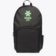 Osaka sports backpack in black with logo in green. Front view