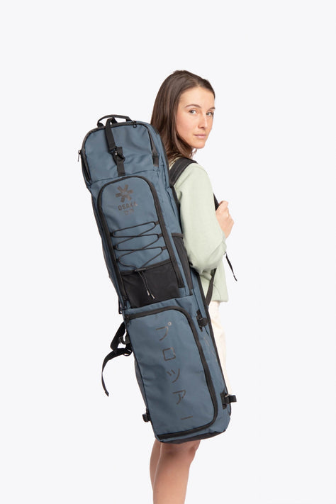 Osaka Hockey Stickbag Pro Tour large in Navy with logo in black. Front view