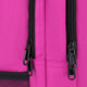 Osaka sports backpack in pink with logo in white. Detail zip view