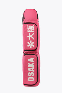 Hot pink medium sports stickbag with double compartments and Osaka logo panel