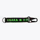 Osaka keychain in black with logo in green