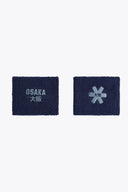 Osaka Sweatband Wrists | Navy Peony