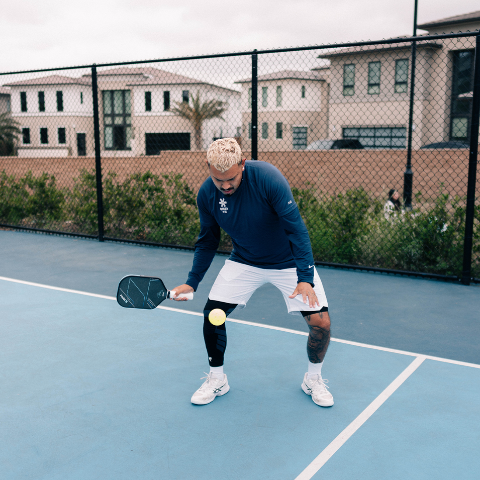 OSAKA Pickleball Athlete Joseph Casimiro Playing pickleball hitting with his forehand