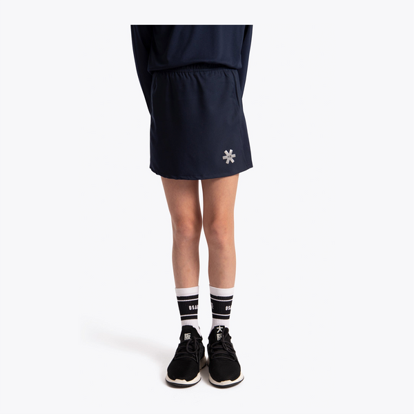Osaka Kids Training Skort #Black | front view of skort on kid