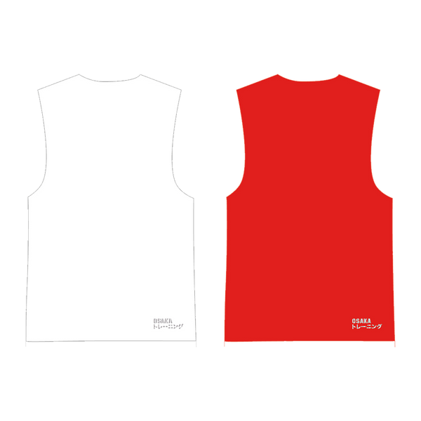 Osaka Reversible Bib #WhiteRed | Back
