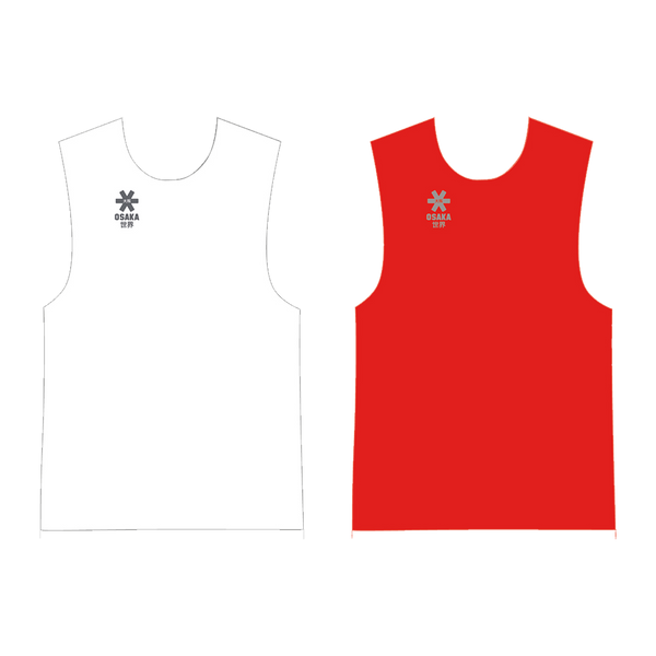 Osaka Reversible Bib #WhiteRed | Front