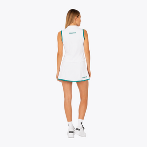 Osaka Women Court Talk Top London White | #LondonWhite | On female model from behind
