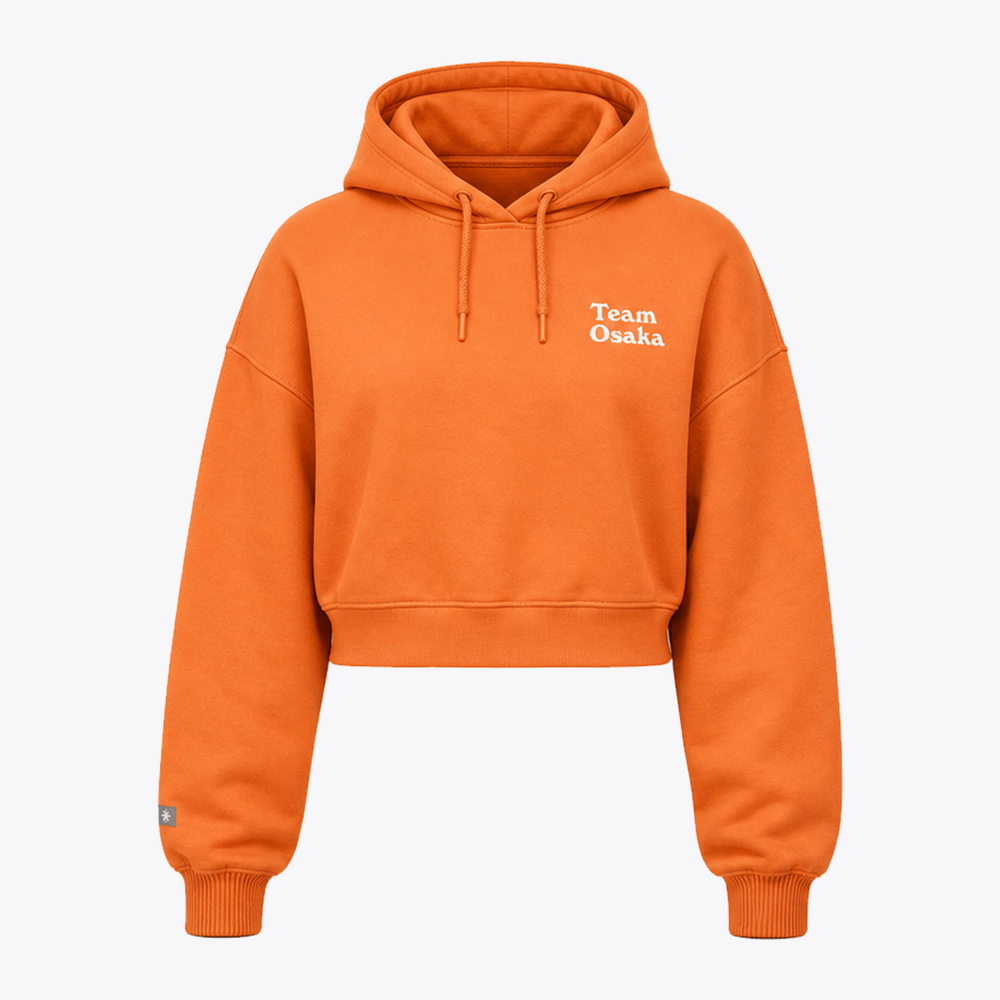 Osaka Women Cropped Hoodie - Logo | True Orange