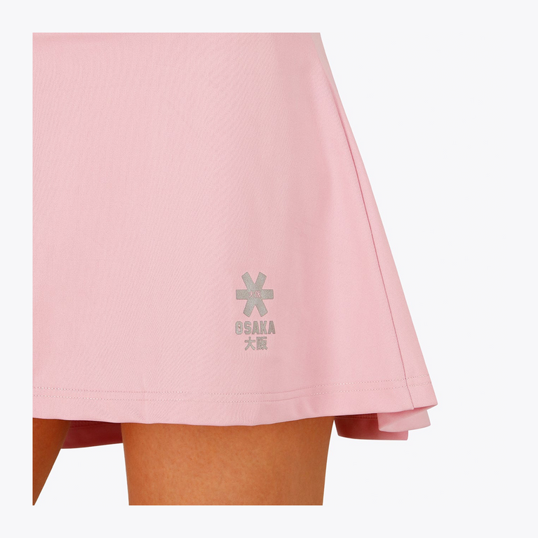 Osaka World Women Floucy Active Skort Fondant Pink | #Fondant-Pink | On model front logo
