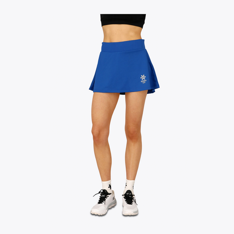 Osaka World Women Floucy Active Skort Princess Blue | #Princess-Blue | bottom half of model with princess blue skort