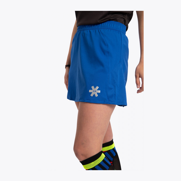 Osaka Women Training Skort #RoyalBlue | close up of skort on model from the front