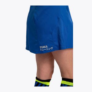 Osaka Women Training Skort #RoyalBlue | close up of models skort