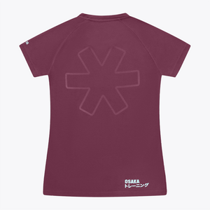 Osaka Women Training Tee red #Bordeaux | Back of shirt