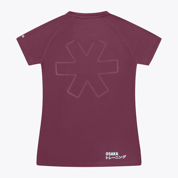 Osaka Women Training Tee red #Bordeaux | Back of shirt