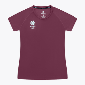 Osaka Women Training Tee red #Bordeaux | front of shirt