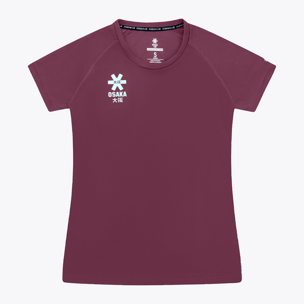 Osaka Women Training Tee red #Bordeaux | front of shirt