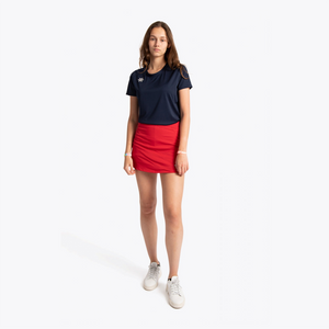 Osaka Women Training Tee red #Navy | Model full body shot