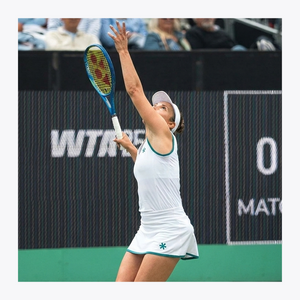Osaka World Floucy Active Skort London White| #LondonWhite | Elise Mertens Tennis serce hit