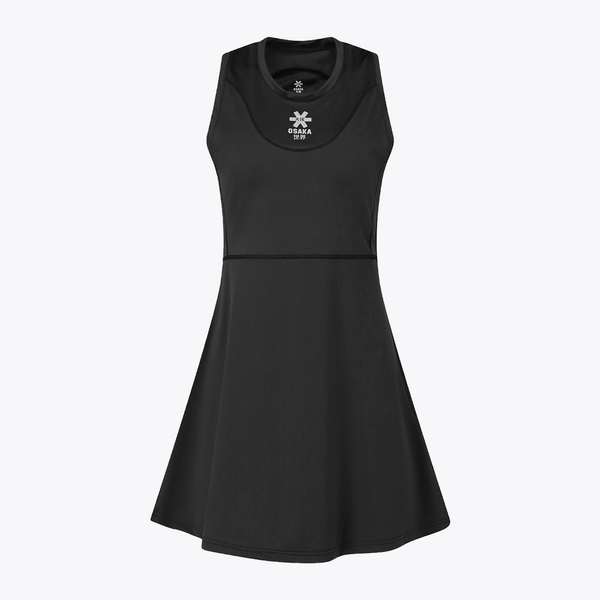 Osaka World Floucy Dress Black | #Black  | Front of dress