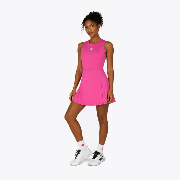 Osaka World Floucy Dress Electric Fuchsia | #ElectricFuchsia | Front of female model