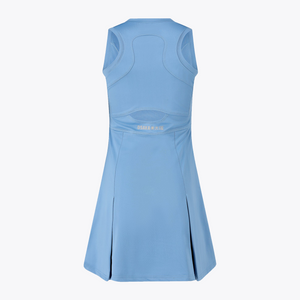 Osaka World Floucy Dress Silver Lake Blue | #SilverLakeBlue | Back of dress