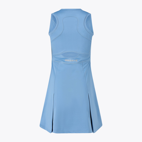 Osaka World Floucy Dress Silver Lake Blue | #SilverLakeBlue | Back of dress