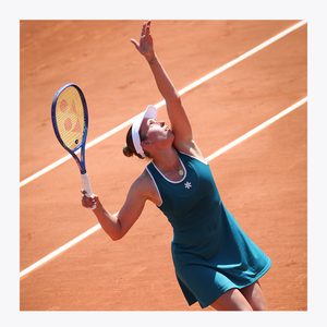 Osaka World Floucy Dress Transformative Teal | #TransformativeTeal | Elise Mertens at Wimbeldon