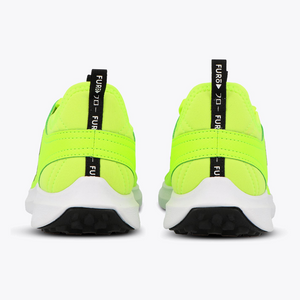 Osaka World Kids Footwear furo play estate blue #FluorescentLime | Heel of shoe