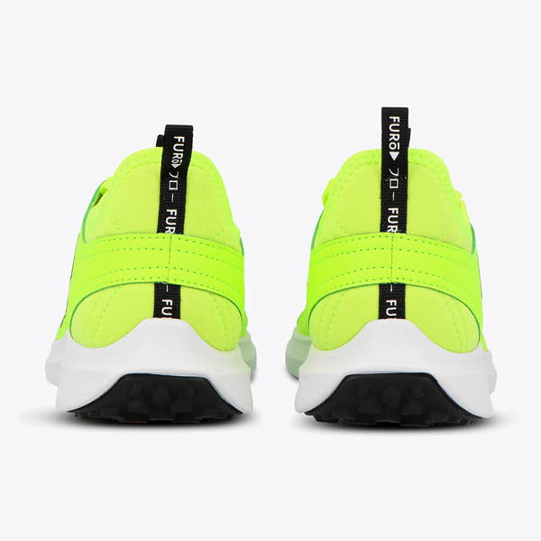 Osaka World Kids Footwear furo play estate blue #FluorescentLime | Heel of shoe