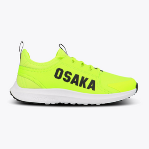 Osaka World Kids Footwear furo play estate blue #FluorescentLime | Side of shoe