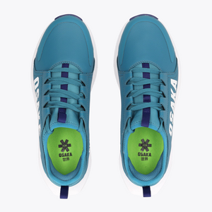 Osaka World Kids Footwear furo play estate blue #TransformativeTeal | Top of shoes