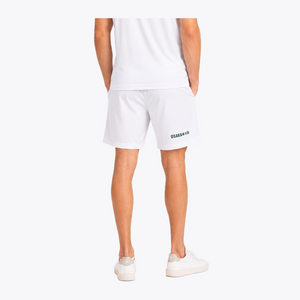Osaka World Men Court Short 7" London White | #LondonWhite | Back of model