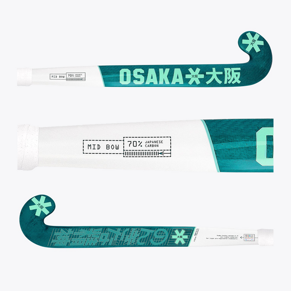 Osaka World Osaka Field Hockey Stick Mid Bow Transformative Teal 70  | #TransformativeTeal | Side Profile Image