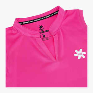 Osaka Women Court Talk Top Electric Fuchsia | #ElectricFuchsia | Close up of collar