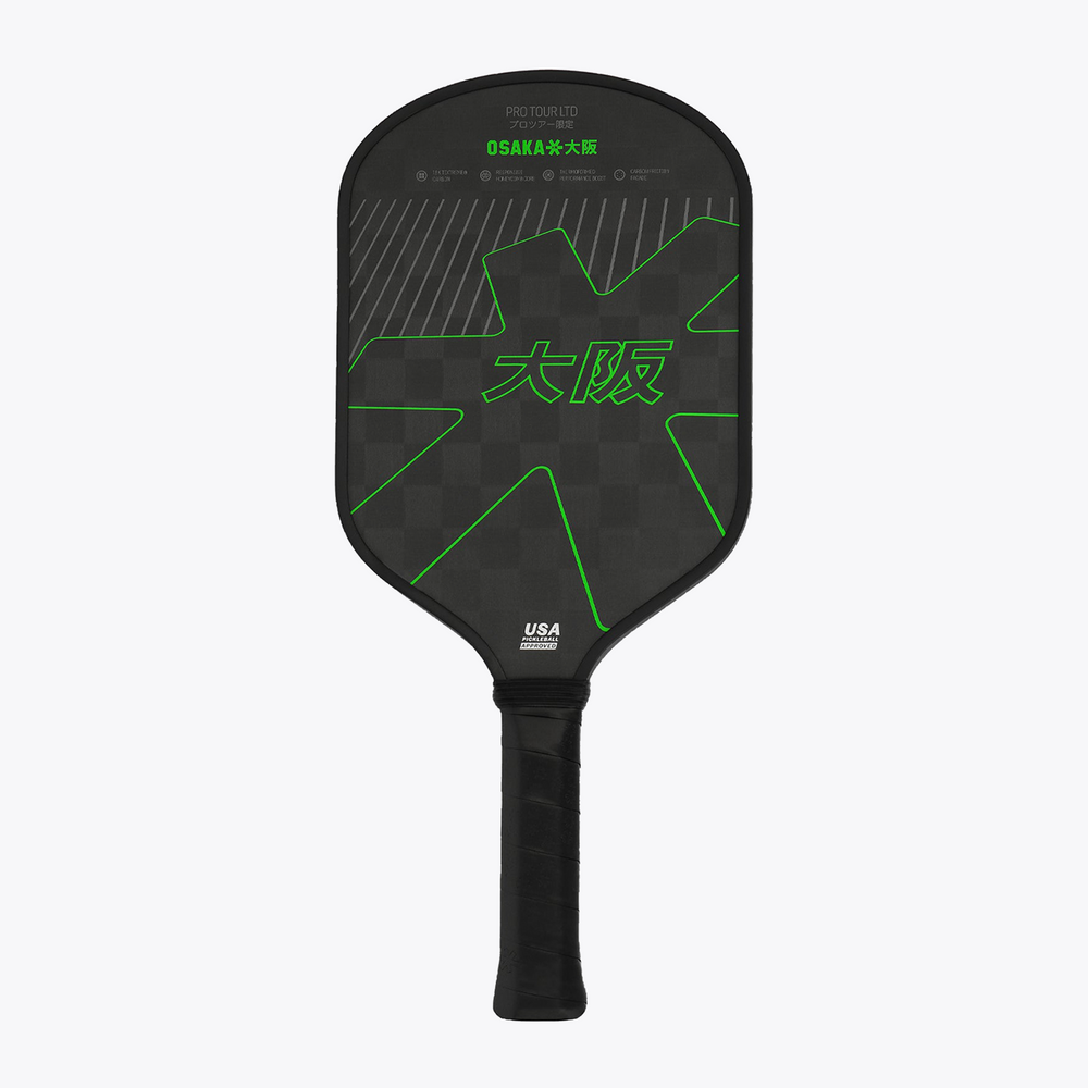 Osaka Pro Tour LTD Pickleball Paddle – Iconic Black | 18K Textreme Carbon Face