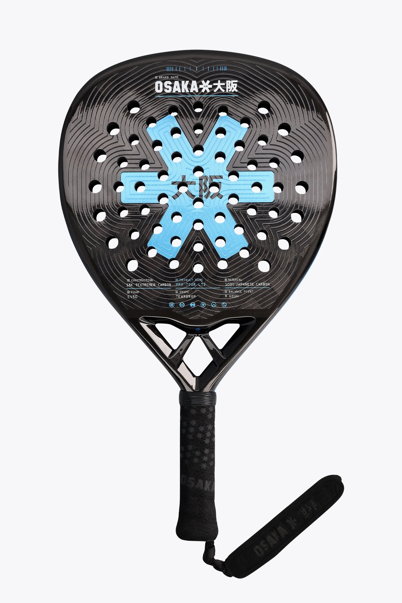 Osaka Padel Racket - Pro Tour LTD - Power | Silver Lake Blue | Osaka World