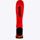 Osaka Field Hockey Socks in red with Osaka logo in green. Back view
