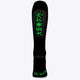 Osaka Field Hockey Socks black with Osaka logo in green. Back view