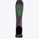 Osaka Field Hockey Socks in grey with Osaka logo in green. Back view