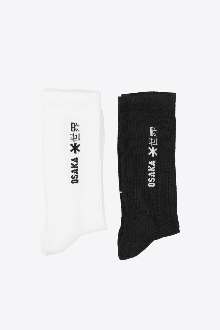 Osaka Duo Pack Sports Socks | Black-White