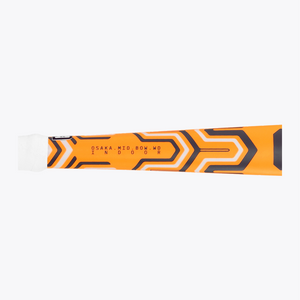 Orange indoor hockey stick shaft close-up with Osaka Mid Bow WD branding #OrangeTiger