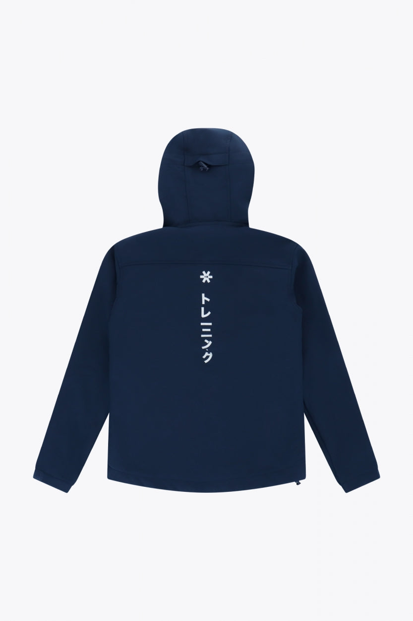 Osaka Kids Softshell Jacket in Navy. Front flatlay view